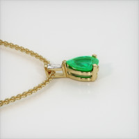 0.46 Ct. Emerald Pendant, 18K Yellow Gold 3