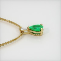 0.46 Ct. Emerald Pendant, 18K Yellow Gold 3