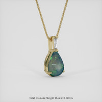 1.42 Ct. Multi Color Opal Pendant, 18K Yellow Gold 2