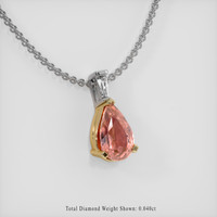 0.83 Ct. Sapphire Pendant, 14K Yellow & White 2