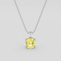 1.21 Ct. Yellow Sapphire Pendant, Platinum 950 1