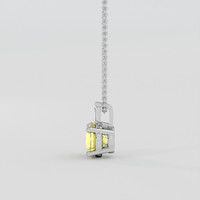 1.21 Ct. Yellow Sapphire Pendant, Platinum 950 3