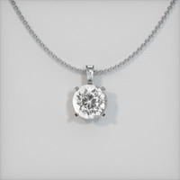 1.50 Ct. White Sapphire Pendant, Platinum 950 1