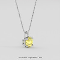 1.21 Ct. Yellow Sapphire Pendant, 10K White Gold 2