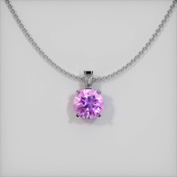 0.72 Ct. Sapphire Pendant, 14K White Gold 1