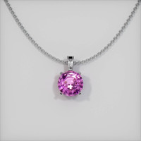 1.09 Ct. Sapphire Pendant, 14K White Gold 1