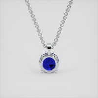 5.16 Ct. Blue Sapphire Pendant, 14K White Gold 4