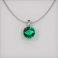 1.18 Ct. Emerald  Pendant - 18K White Gold