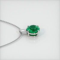 1.62 Ct. Emerald  Pendant - 18K White Gold