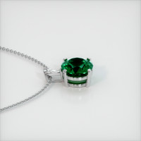 2.88 Ct. Emerald  Pendant - 18K White Gold