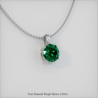 1.74 Ct. Emerald  Pendant - 18K White Gold