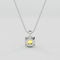 1.21 Ct. Yellow Sapphire Pendant, 18K White Gold 4