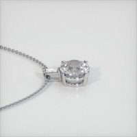1.50 Ct. White Sapphire Pendant, 18K White Gold 3