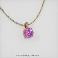 0.72 Ct. Sapphire Pendant, 14K Yellow Gold 2