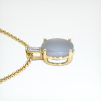 5.20 Ct. Grey Sapphire Pendant, 14K Yellow Gold 3