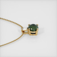 0.60 Ct. Green Sapphire Pendant, 14K Yellow Gold 3