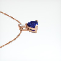 0.76 Ct. Blue Sapphire Pendant, 14K Rose Gold 3