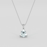2.03 Ct. Greenish Blue Aquamarine Pendant, Silver 1