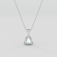 2.03 Ct. Greenish Blue Aquamarine Pendant, Silver 4