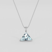 1.51 Ct. Blue Aquamarine Pendant, Silver 1