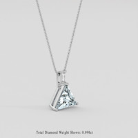 1.51 Ct. Blue Aquamarine Pendant, Silver 2