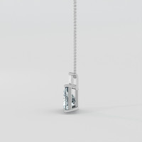 1.51 Ct. Blue Aquamarine Pendant, Silver 3