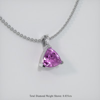 0.91 Ct. Sapphire Pendant, 14K White Gold 2