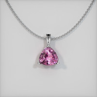 1.09 Ct. Sapphire Pendant, 14K White Gold 1