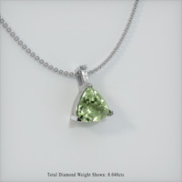 1.34 Ct. Sapphire Pendant, 14K White Gold 2