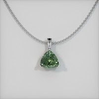 1.33 Ct. Sapphire Pendant, 14K White Gold 1
