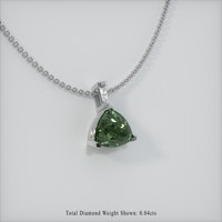 1.33 Ct. Sapphire Pendant, 14K White Gold 2