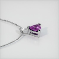 0.52 Ct. Sapphire Pendant, 14K White Gold 3