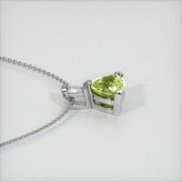 0.45 Ct. Yellowish Green Sapphire Pendant, 14K White Gold 3
