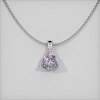 0.98 Ct. Sapphire Pendant, 14K White Gold 1