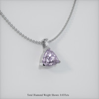 0.98 Ct. Sapphire Pendant, 14K White Gold 2