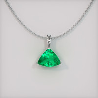 2.32 Ct. Emerald  Pendant - 18K White Gold