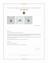 Emerald Pendant 1.54 Ct., 18K White Gold Appraisal