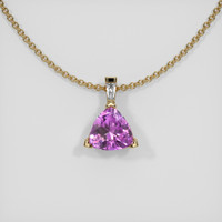 0.91 Ct. Sapphire Pendant, 14K Yellow Gold 1