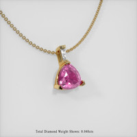 1.09 Ct. Sapphire Pendant, 14K Yellow Gold 2