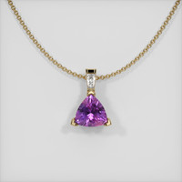 0.52 Ct. Sapphire Pendant, 14K Yellow Gold 1