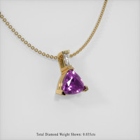 0.52 Ct. Sapphire Pendant, 14K Yellow Gold 2