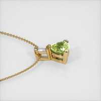 0.45 Ct. Yellowish Green Sapphire Pendant, 14K Yellow Gold 3