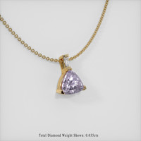 0.98 Ct. Sapphire Pendant, 14K Yellow Gold 2