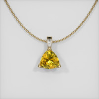 0.79 Ct. Sapphire Pendant, 14K Yellow Gold 1