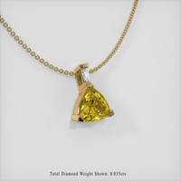 0.79 Ct. Sapphire Pendant, 14K Yellow Gold 2