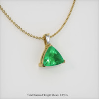 1.54 Ct. Emerald  Pendant - 18K Yellow Gold