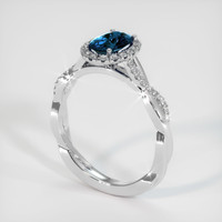 0.89 Ct. Sapphire Ring, Platinum 950 2