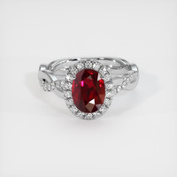 1.88 Ct. Ruby Ring, Platinum 950 1