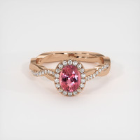 1.07 Ct. Sapphire Ring, 14K Rose Gold 1