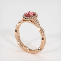1.07 Ct. Sapphire Ring, 14K Rose Gold 2